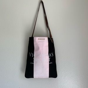 Victoria's Secret Tote Bag, Pink & Black
